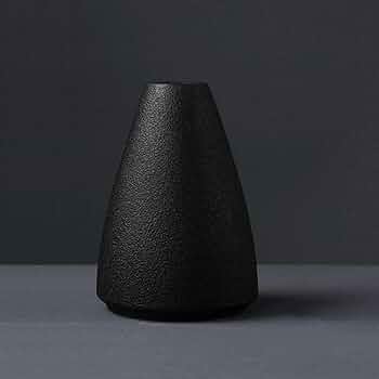 Japanese-style Small Black Pottery Bud Vases