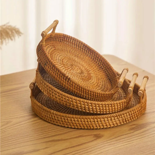 Mato Rattan Woven Trays