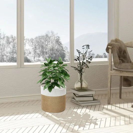 Hand-woven Cotton Rope Storage Basket