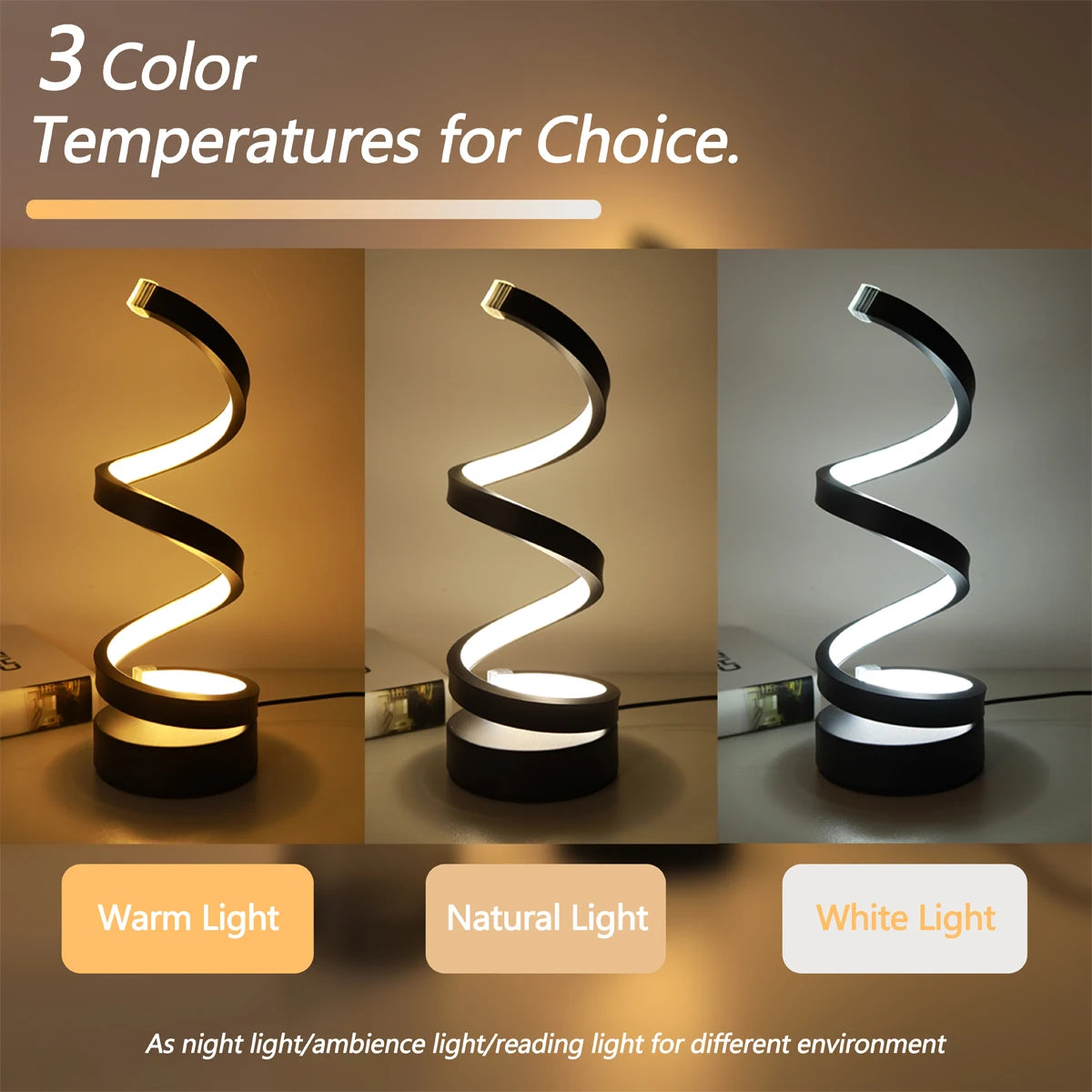 Minimalist Spiral Desk Lamp