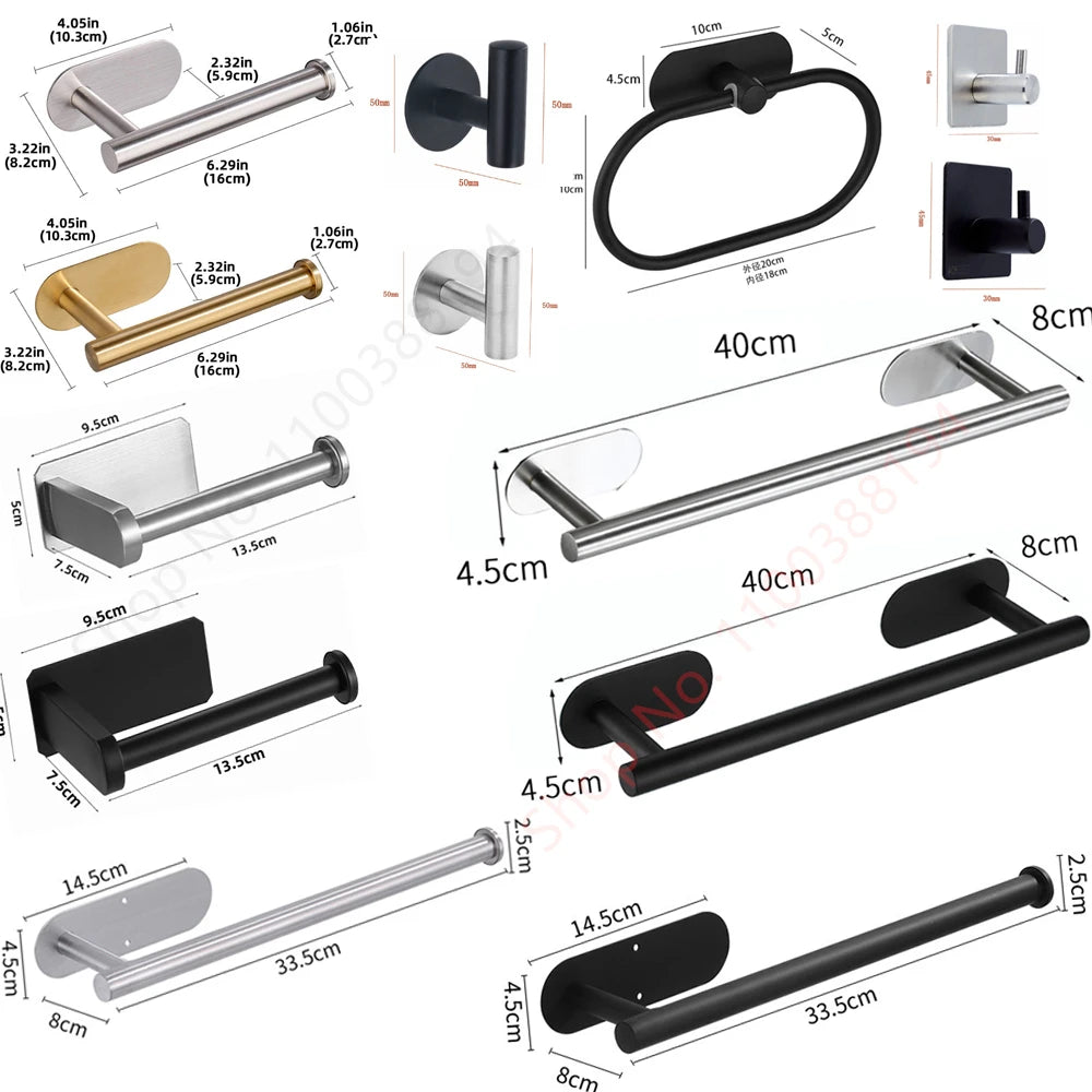 Self Adhesive Bathroom Mounting Accessories