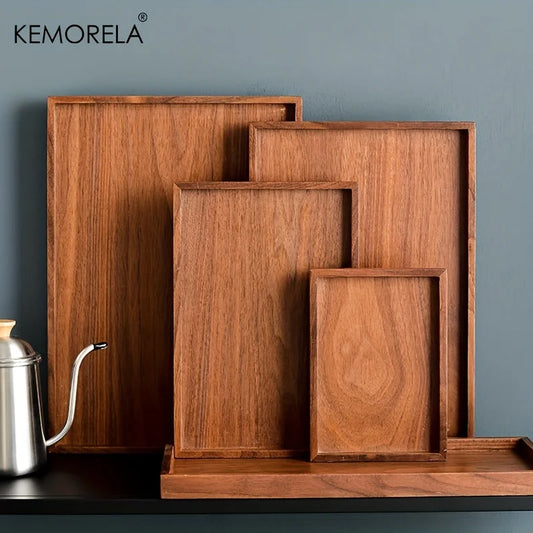 Wooden Rectangular Storage Trays