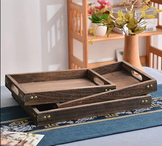 Wooden Rectangular Serving Trays