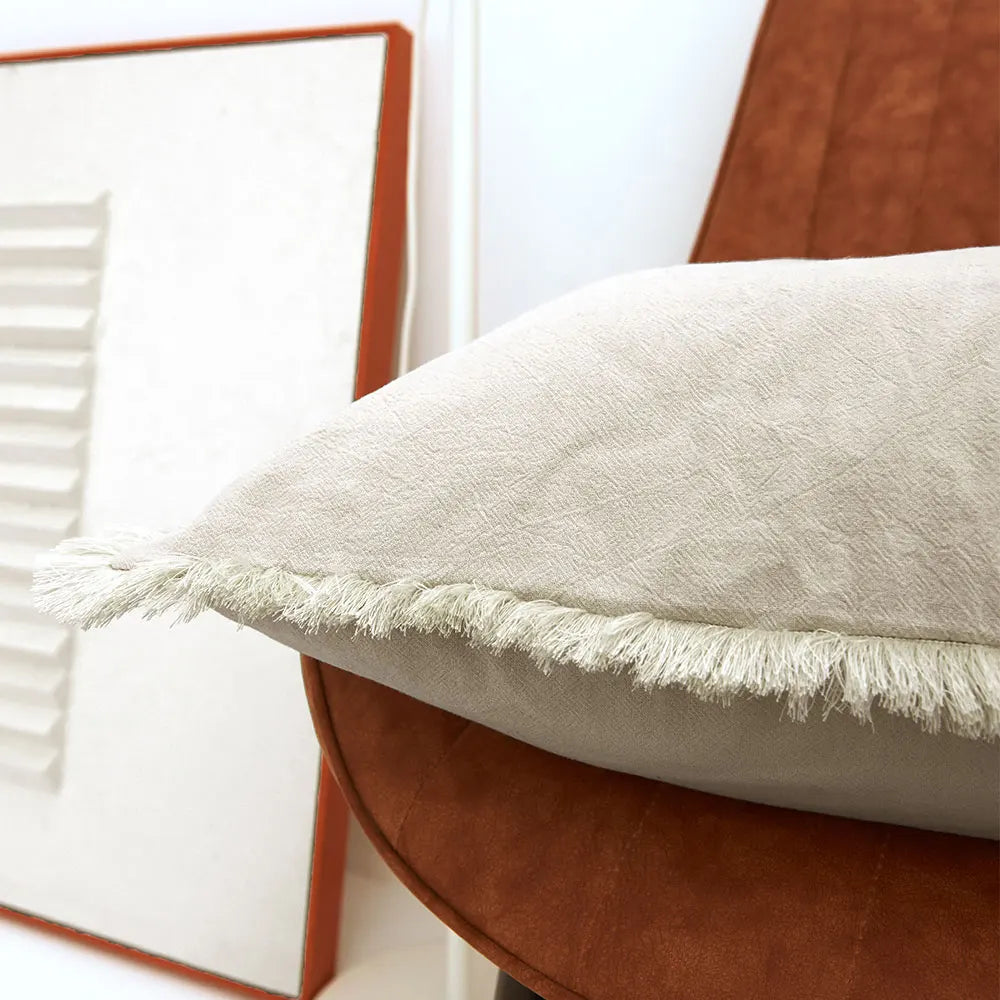 Tassel Trimmed Cushion Cover
