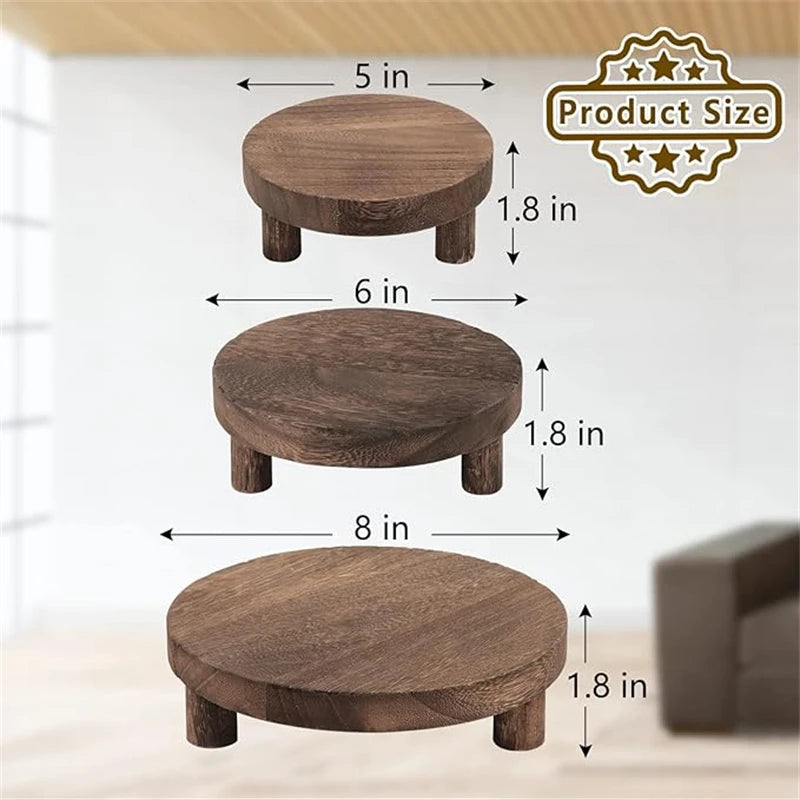 Set of 3 Wooden Display Risers