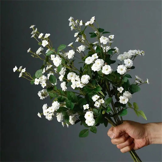 White Pastoral Tiny Rose Silk Artificial Flowers