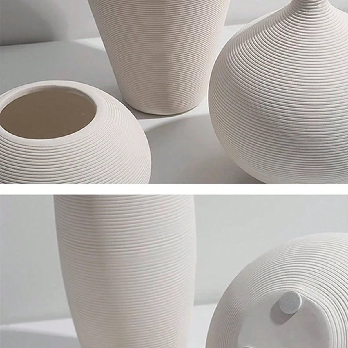 Nordic Style Ribbed Vases
