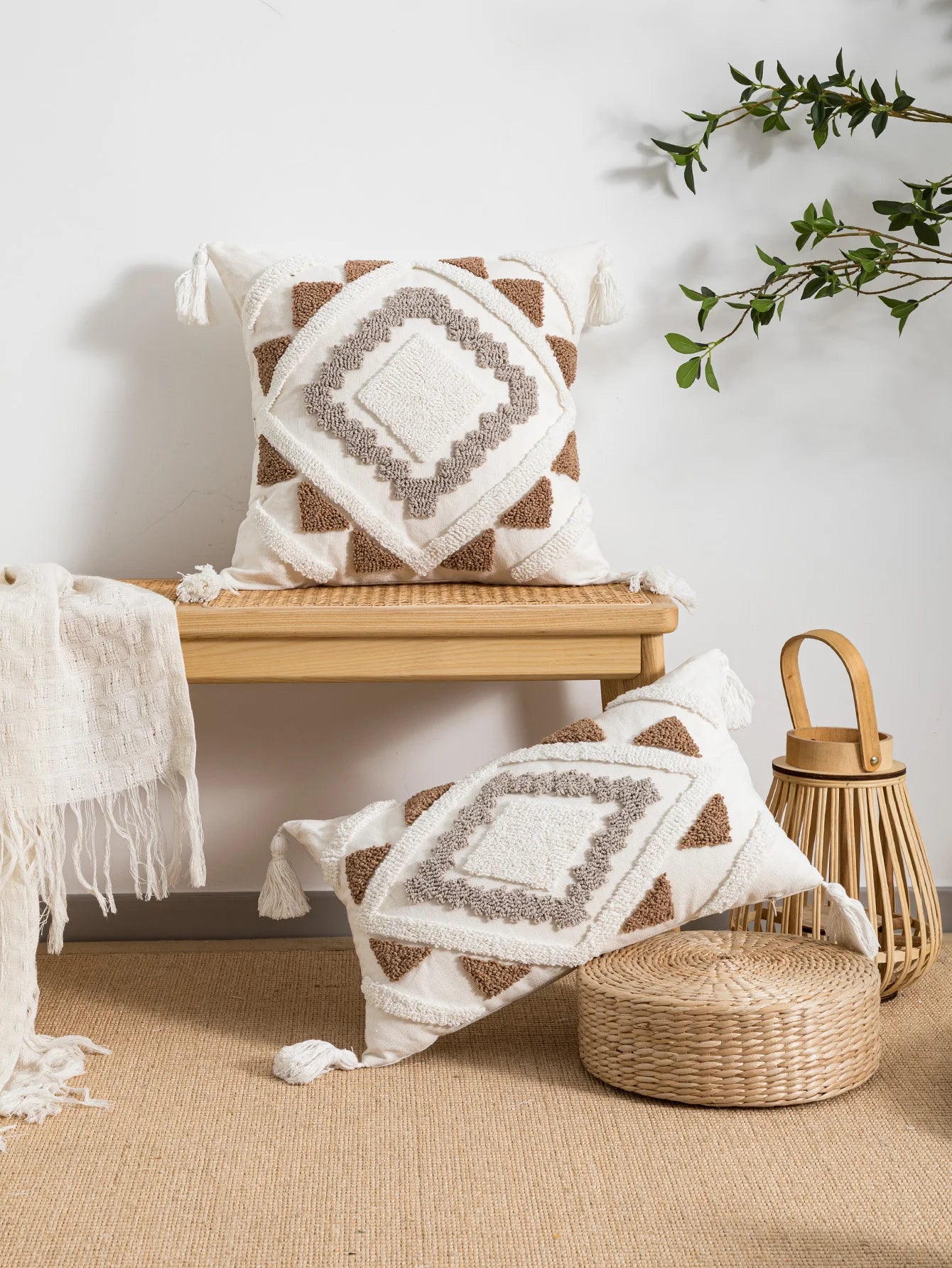 Bohemian Style Geometric Cushion Cover