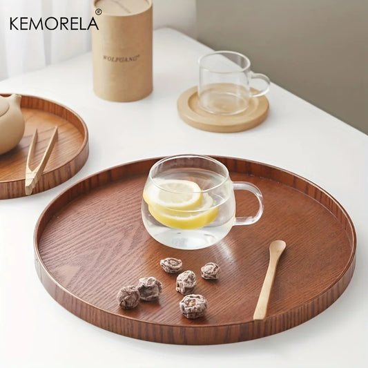 Round Acacia Wood Serving Trays