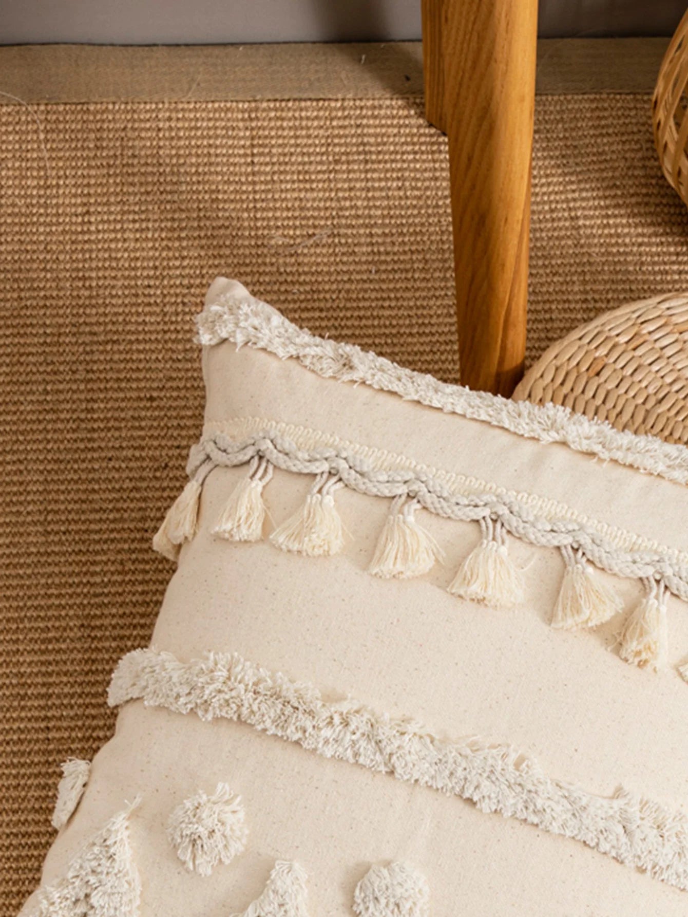Boho Triangle Dot Cushion Cover