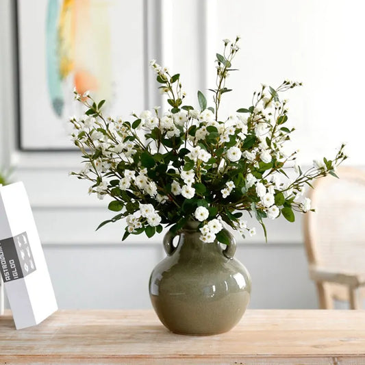 White Pastoral Tiny Rose Silk Artificial Flowers