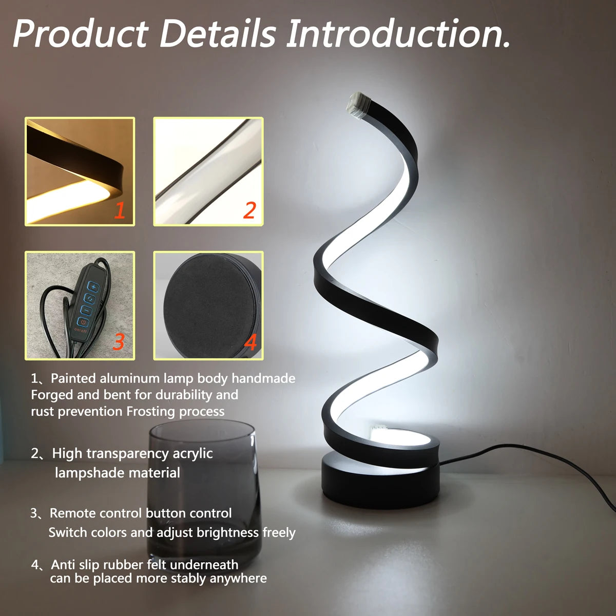 Minimalist Spiral Desk Lamp