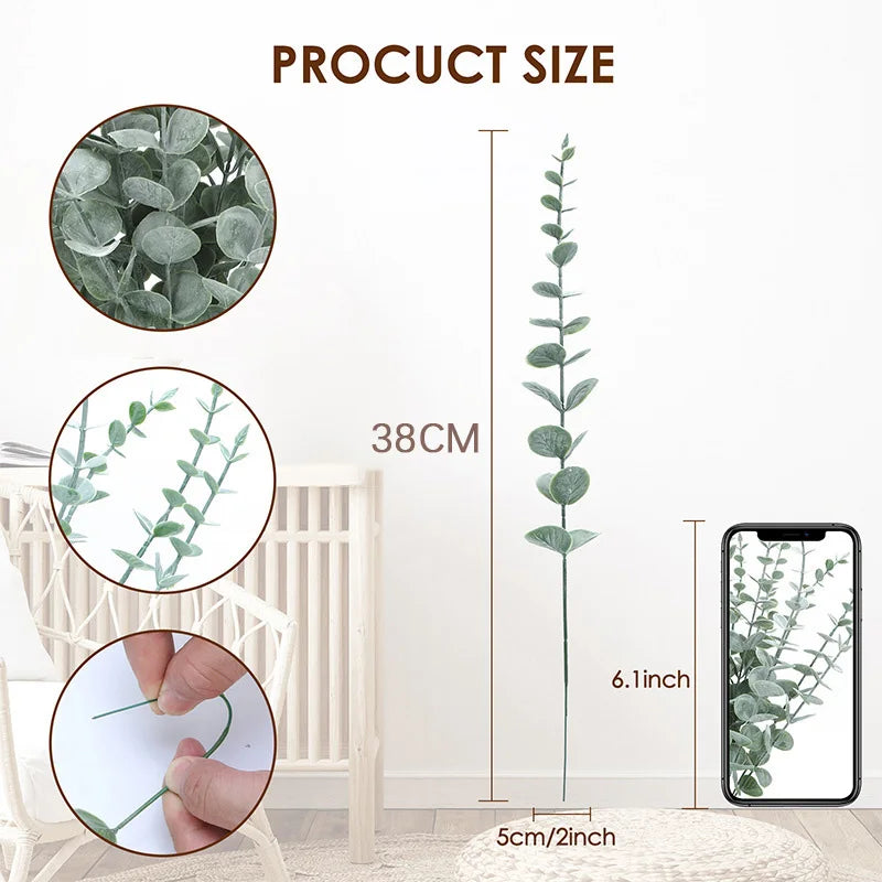 20 Stem Artificial Eucalyptus Flowers