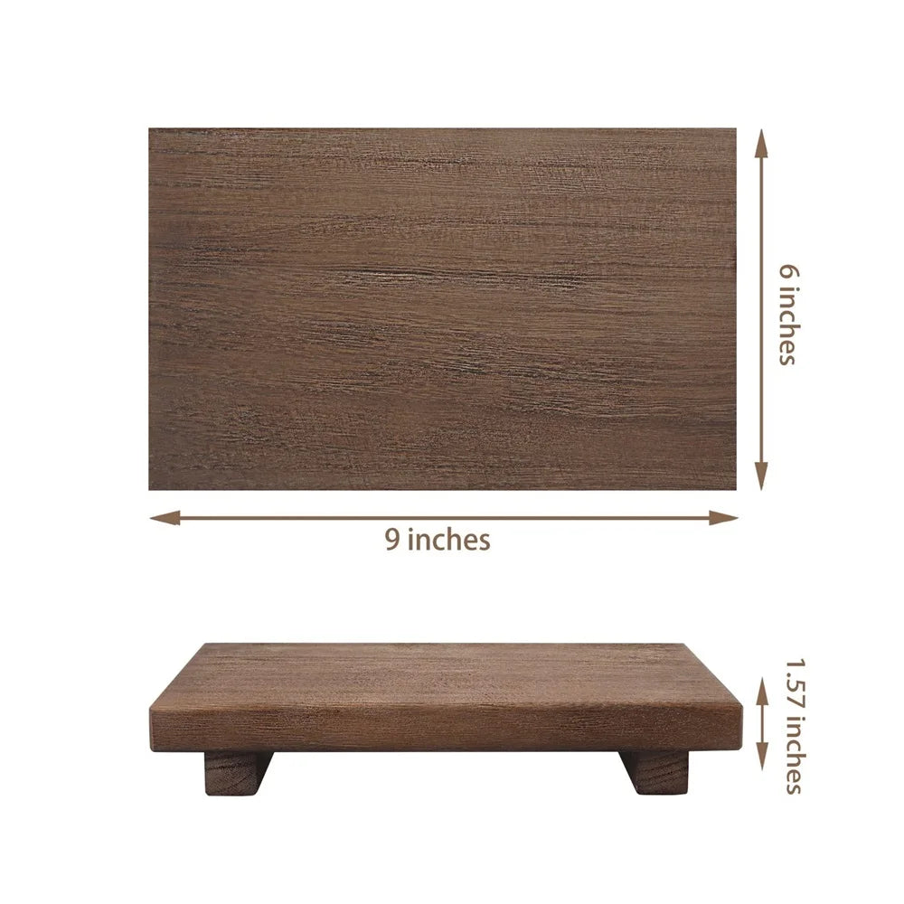 Solid Wood Pedestal Tray