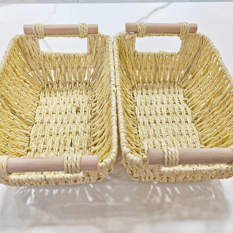 Natural Woven Storage Basket Organizer