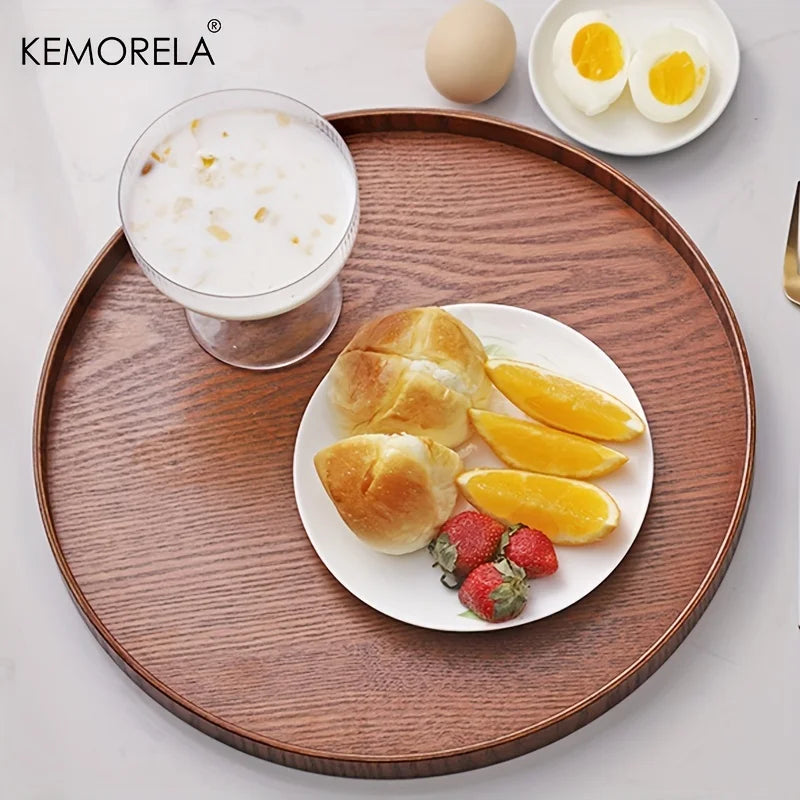 Round Acacia Wood Serving Trays