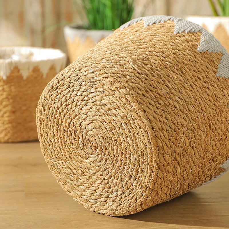 Tikona Natural Wicker Planter Basket