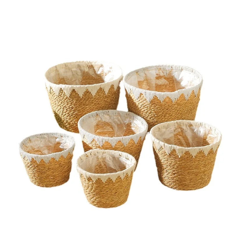 Tikona Natural Wicker Planter Basket