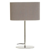 Shiny Silver and Grey Linen Table Lamp