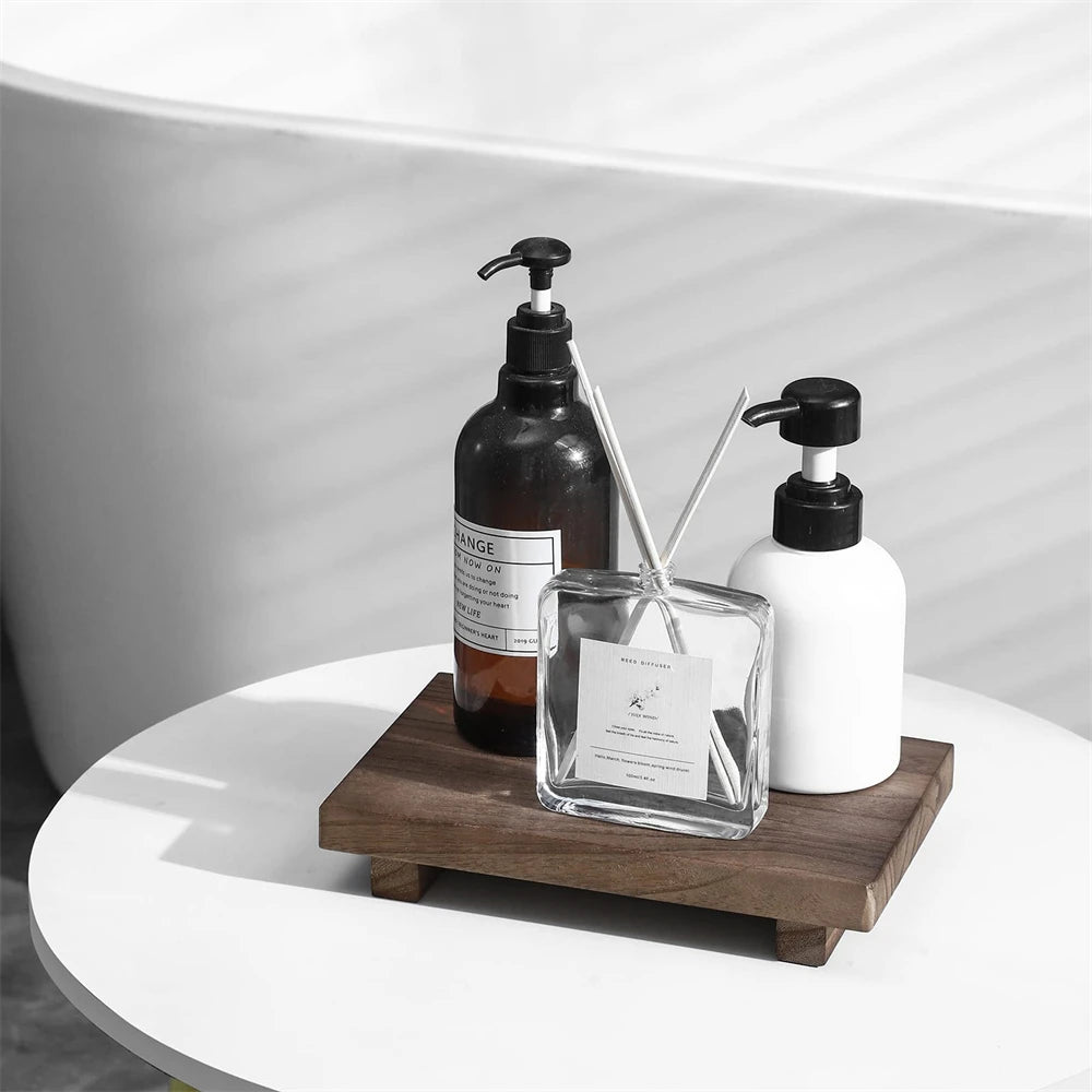 Solid Wood Pedestal Tray