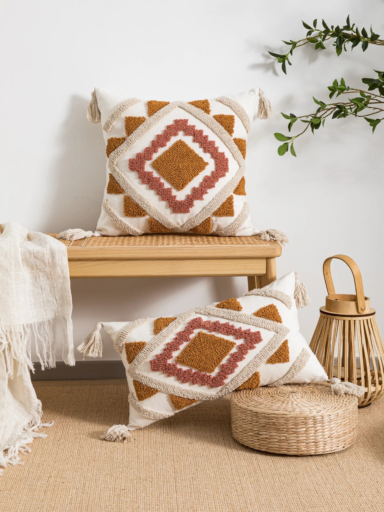 Bohemian Style Geometric Cushion Cover