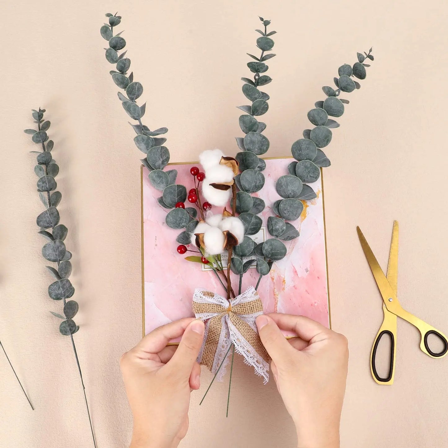 20 Stem Artificial Eucalyptus Flowers