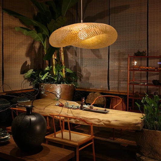 Bamboo Weaving LED Pendant Light