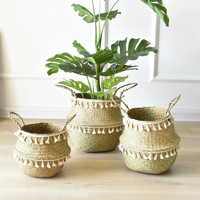 Handmade Bamboo Wicker Storage Baskets