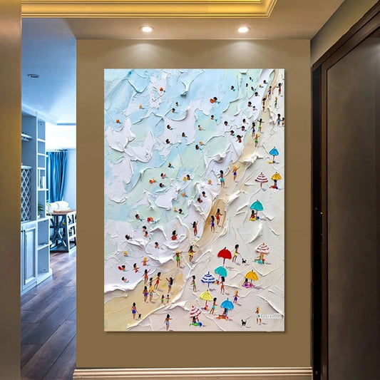 On The Beach Textured Wall Art Print