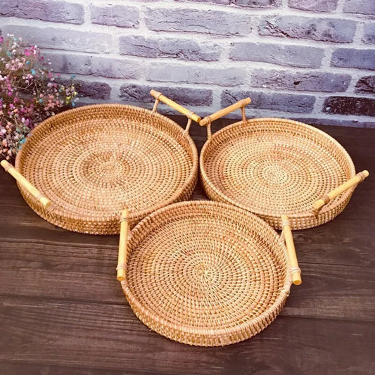 Mato Rattan Woven Trays