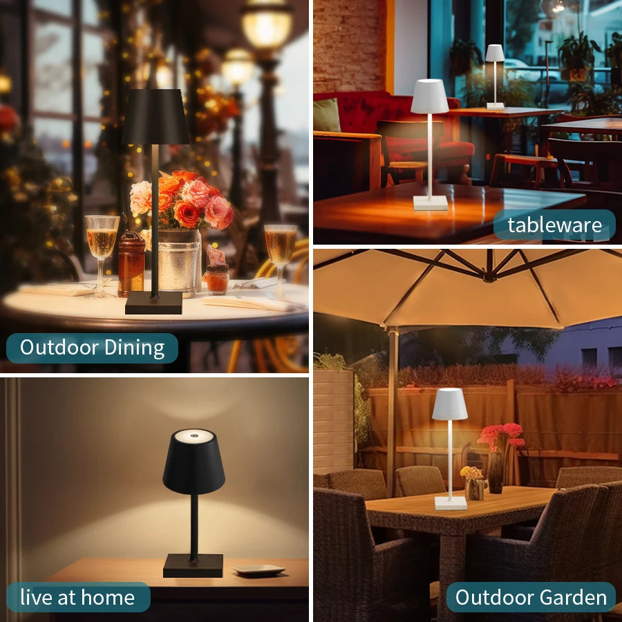 3-Color Touch Dimming LED Table Lamp USB