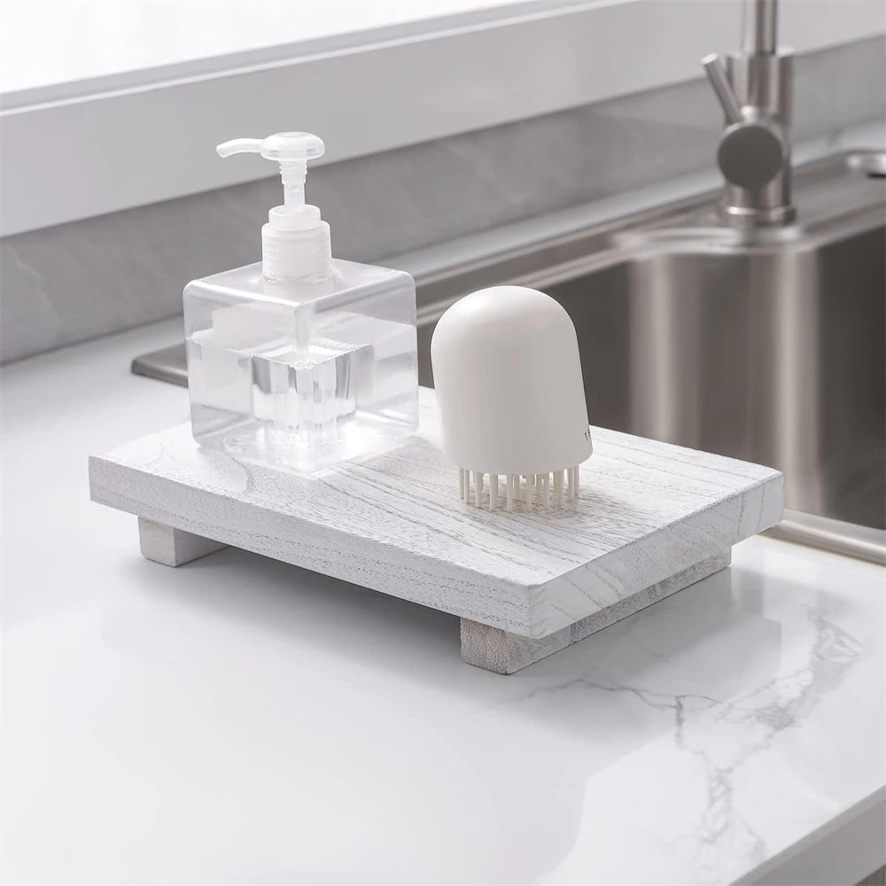 Solid Wood Pedestal Tray