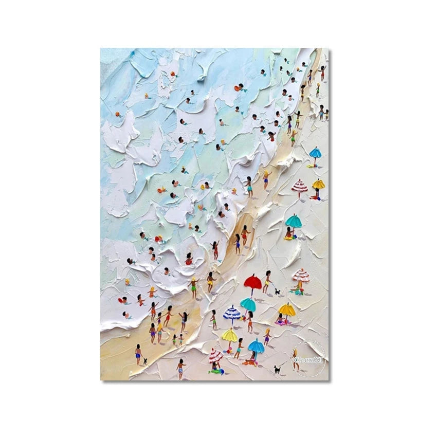 On The Beach Textured Wall Art Print