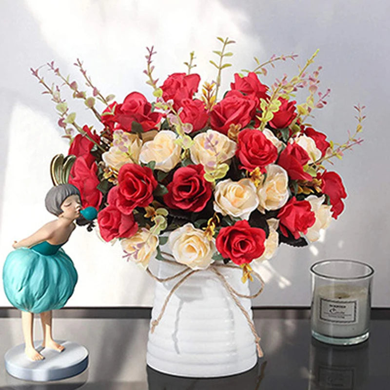 Artificial Rose Flower Bouquet - 12 Heads
