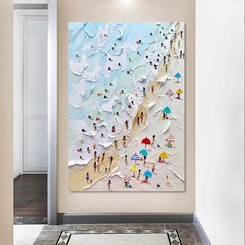 On The Beach Textured Wall Art Print
